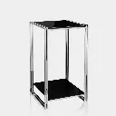Table d'appoint – noir / acier inoxydable