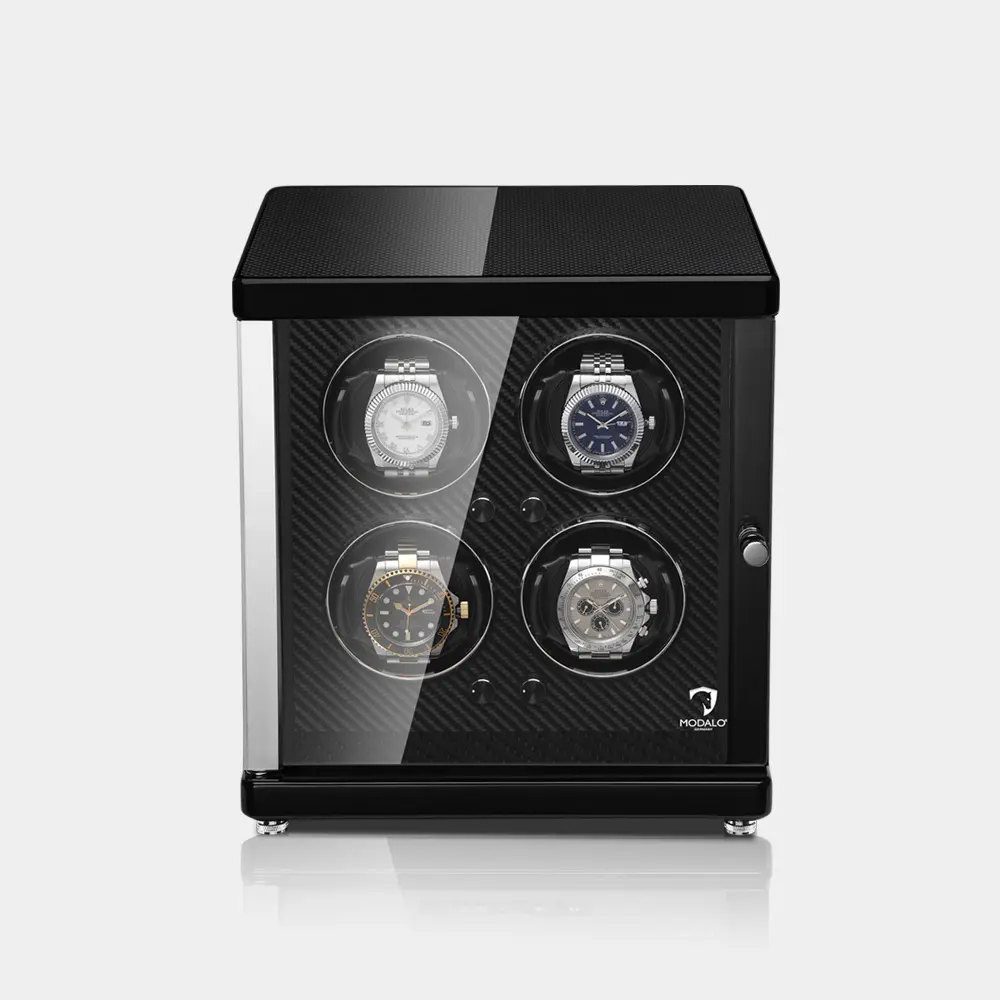 [1504884] AMBIENTE remontoir pour 4 montres (Hochglanz Carbon)