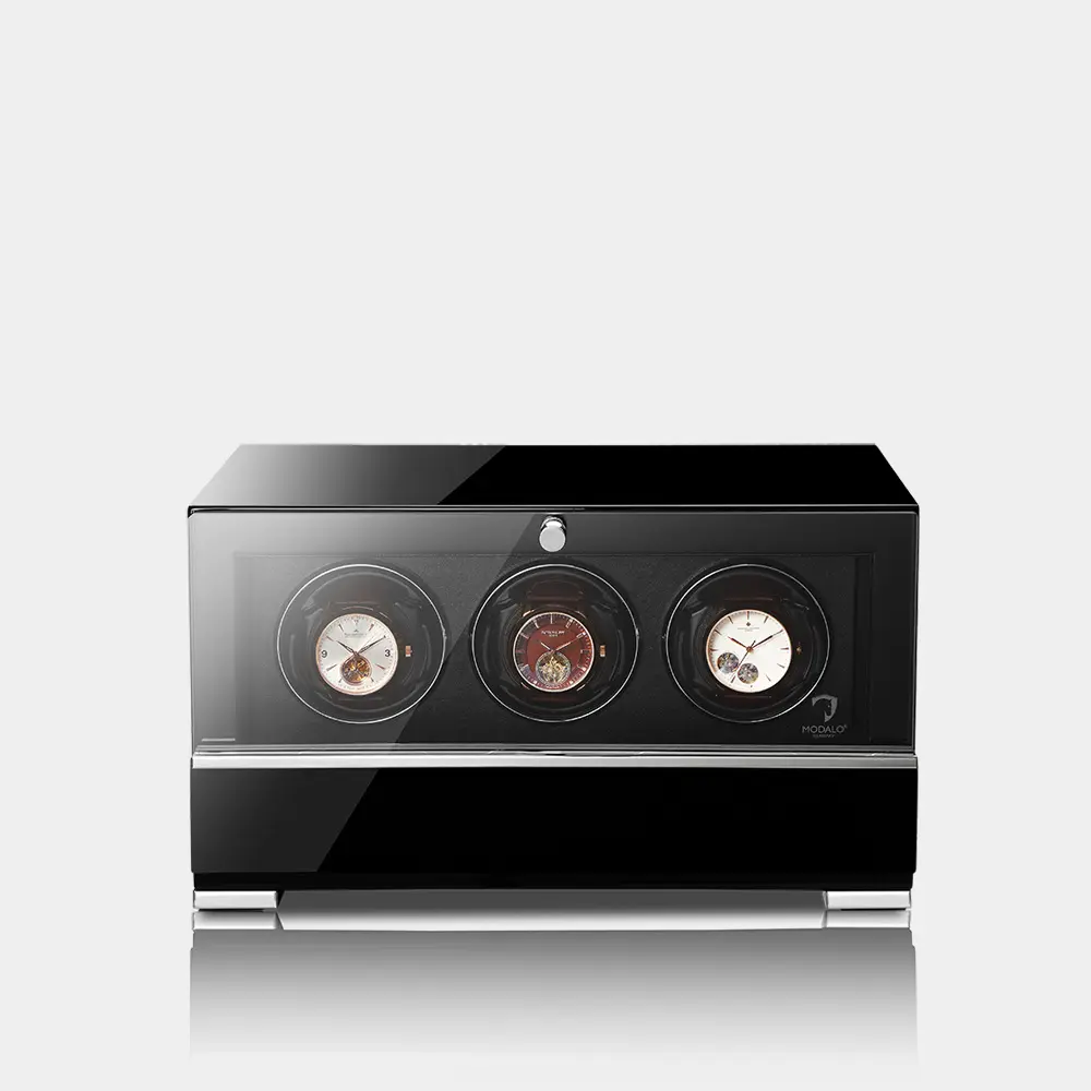 [3303114] CLASICO Watch Winder 3 watches (High-Gloss Black)