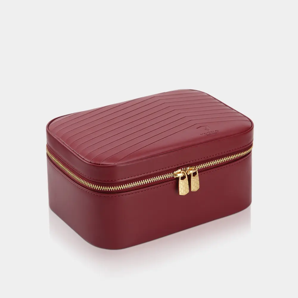 [8446] LUXURIA Jewellery Box (Burgunderrot Leder)