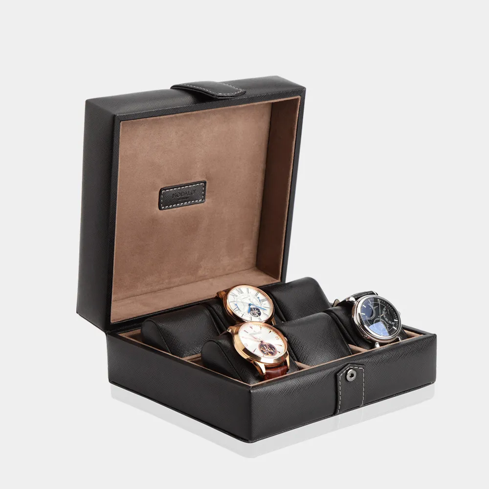 [570612] GALLANTE Watch Box for 6 Watches (Black)