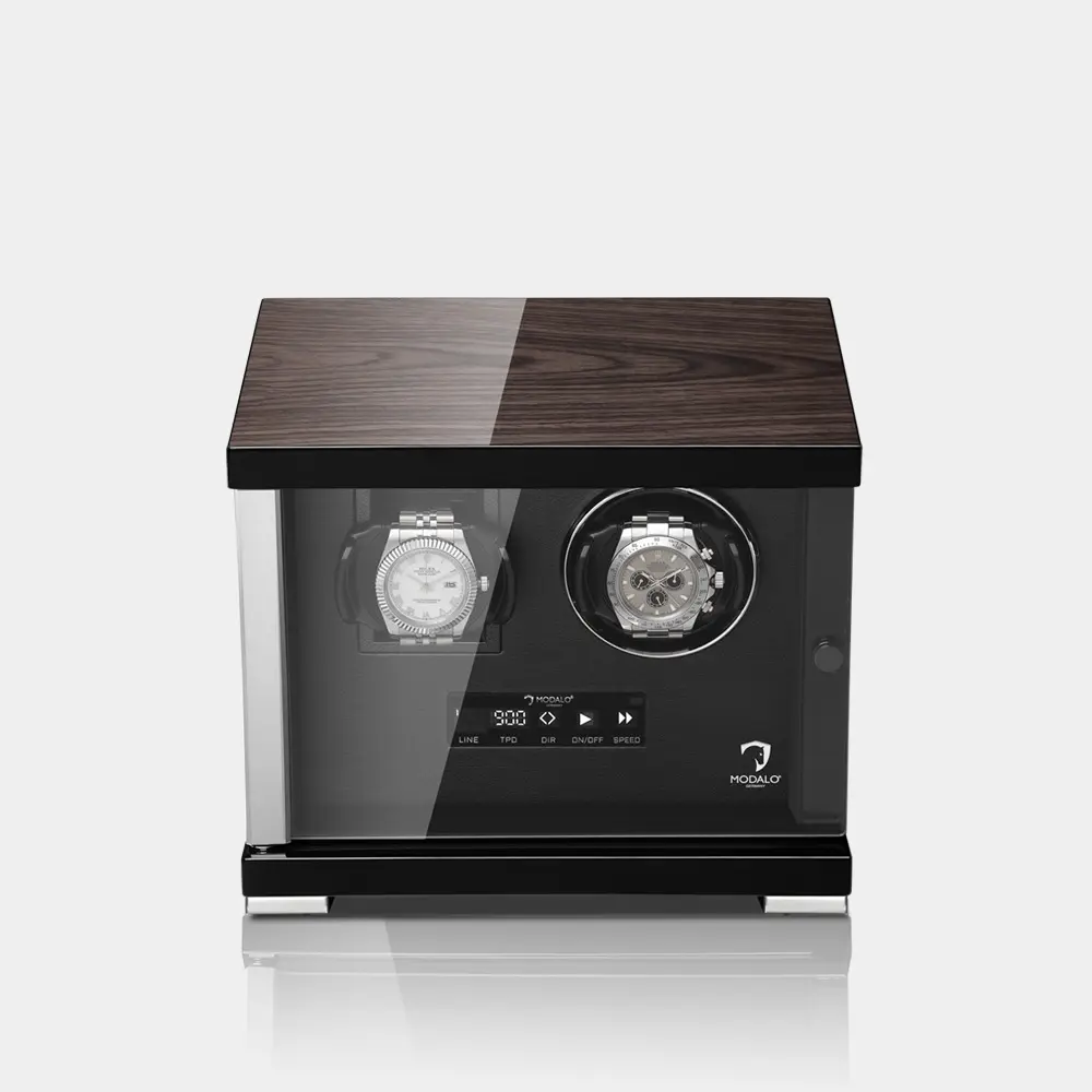 [1611714] SHOWTIME Watch Winder 1+1 Watches (Makassar / Black)