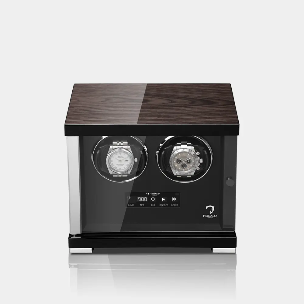 [1602714] SHOWTIME Watch Winder 2 Watches (Makassar / Black)