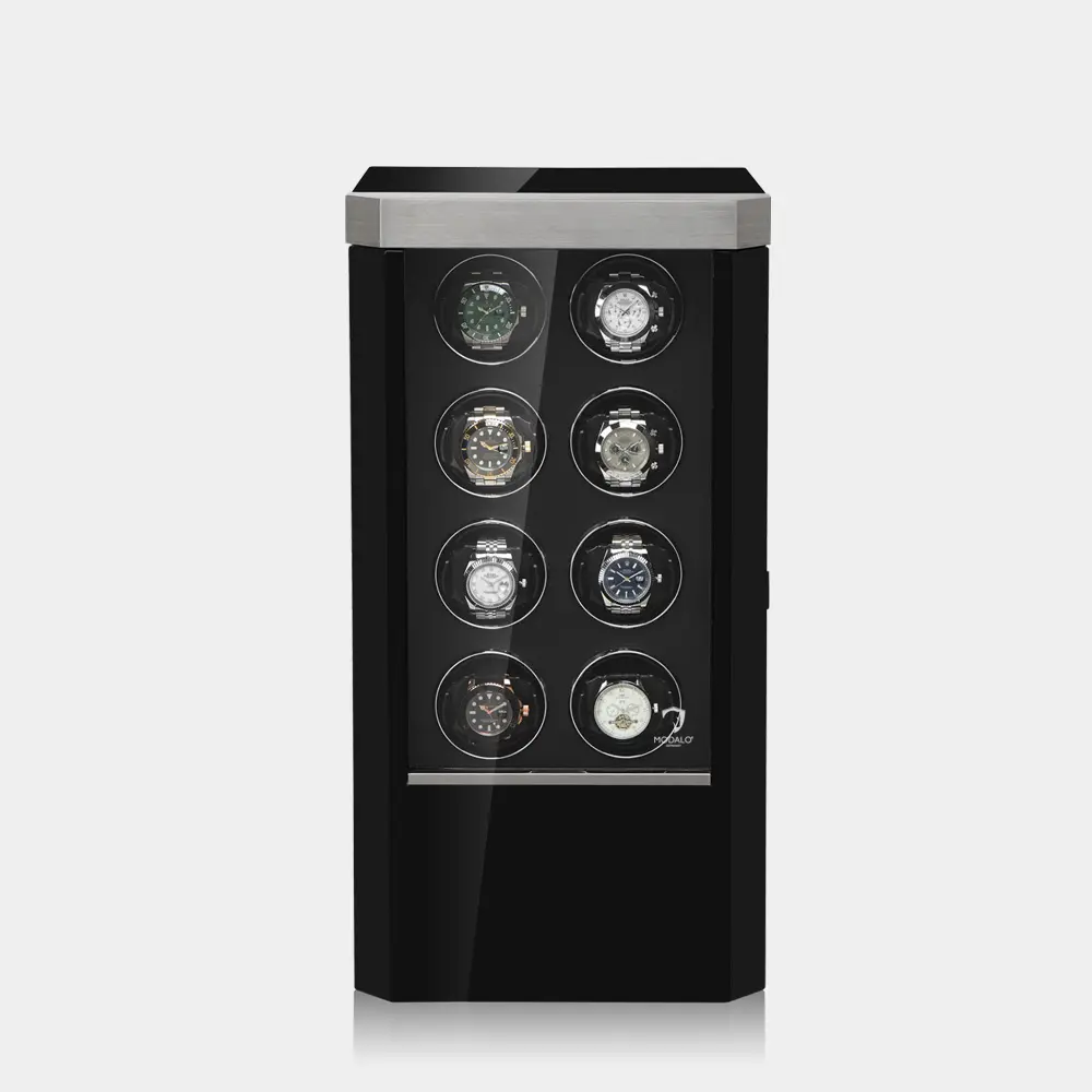 [2808114] ROYAL Watch Winder 8 Watches (Black / Silver)