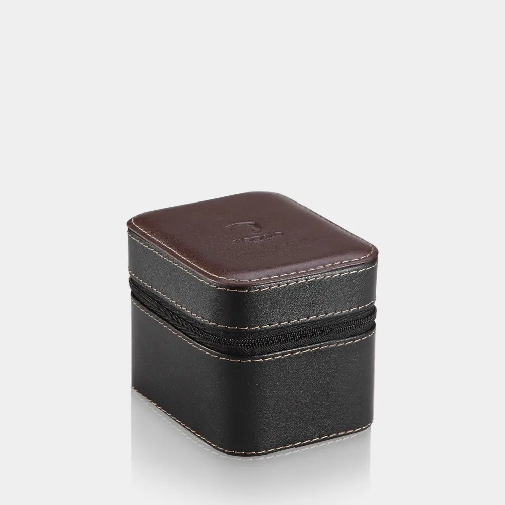 [540191] SOIGNE – Coffret pour une montre (Braun Leder)