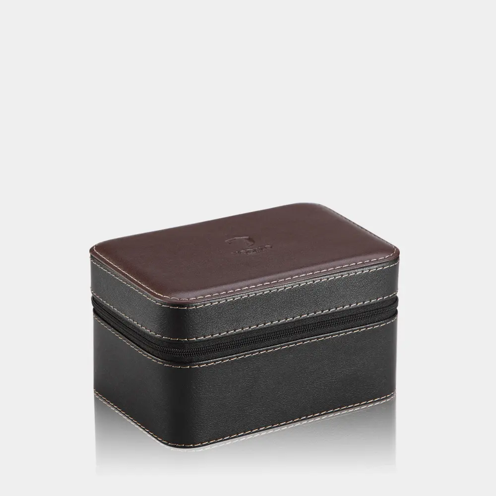 [540291] SOIGNE Watch Case 2 Watches (Brown)