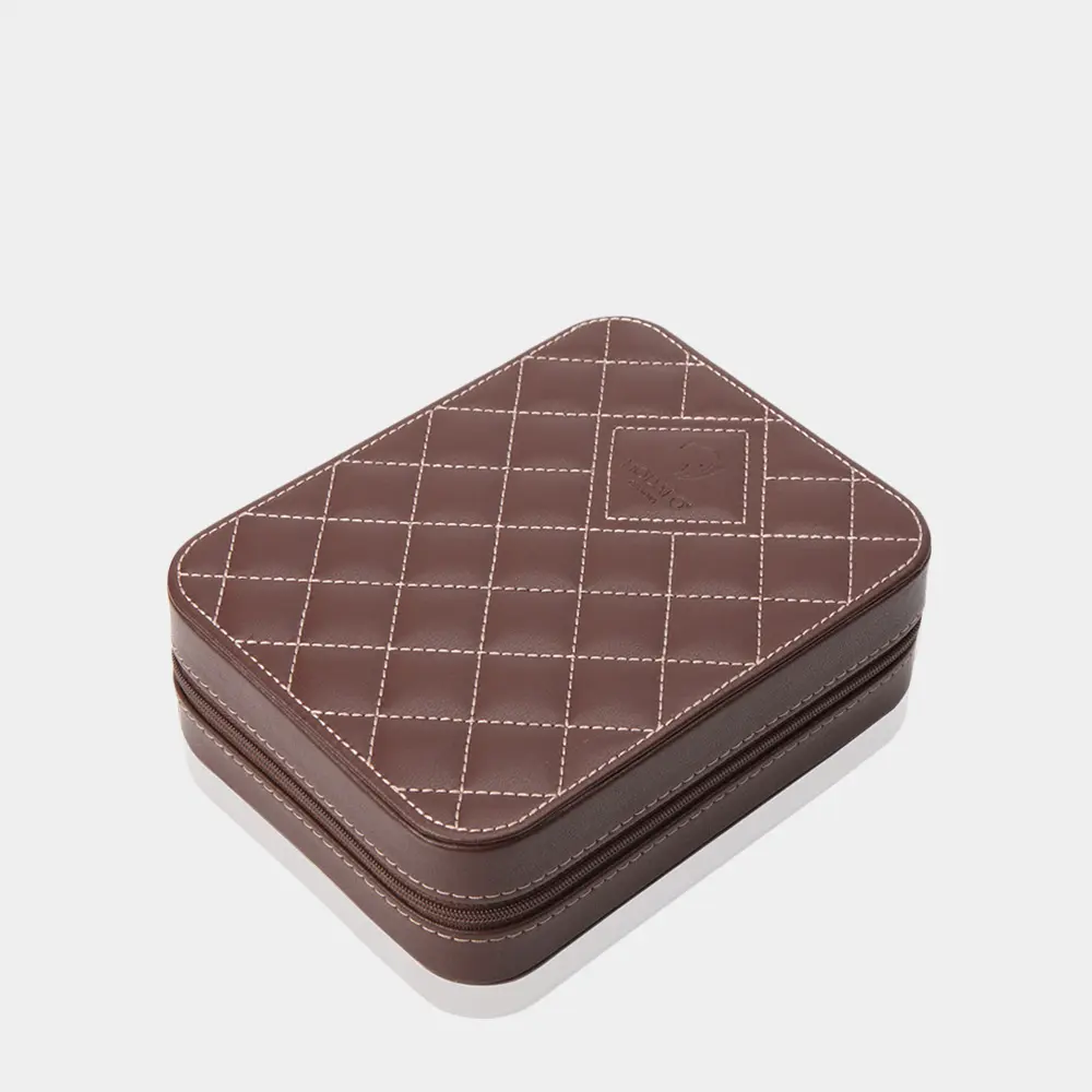 [510492] INVIA Watch Case 4 Watches (Brown)