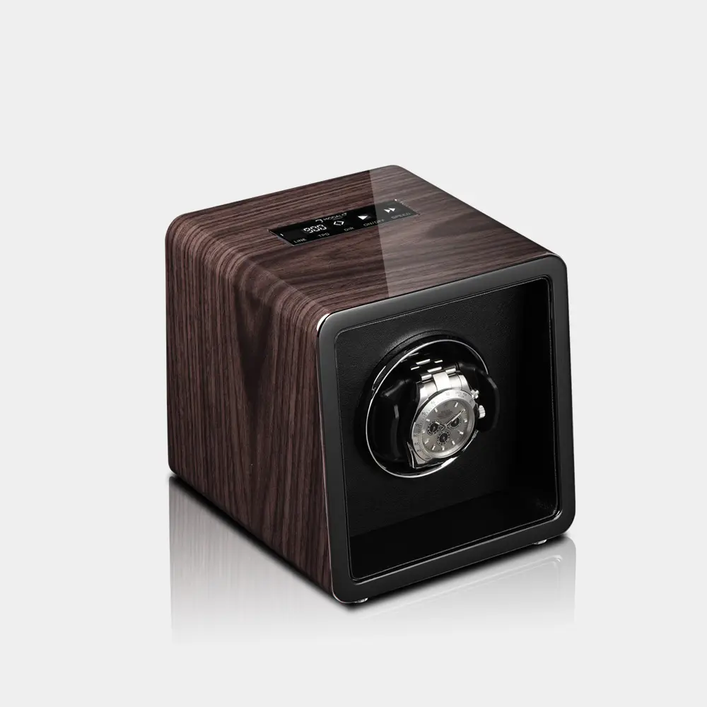 [1801714] SATURN Single Watch Winder (Makassar / Black)