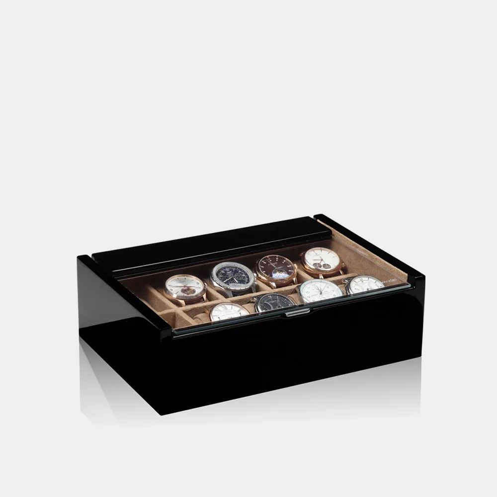 [601012] Luxwinder LUCIA – Boîte à montres pour dix pièces (Hochglanz Schwarz)